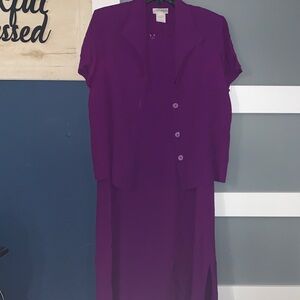 Elegant Purple Women's Dress Set